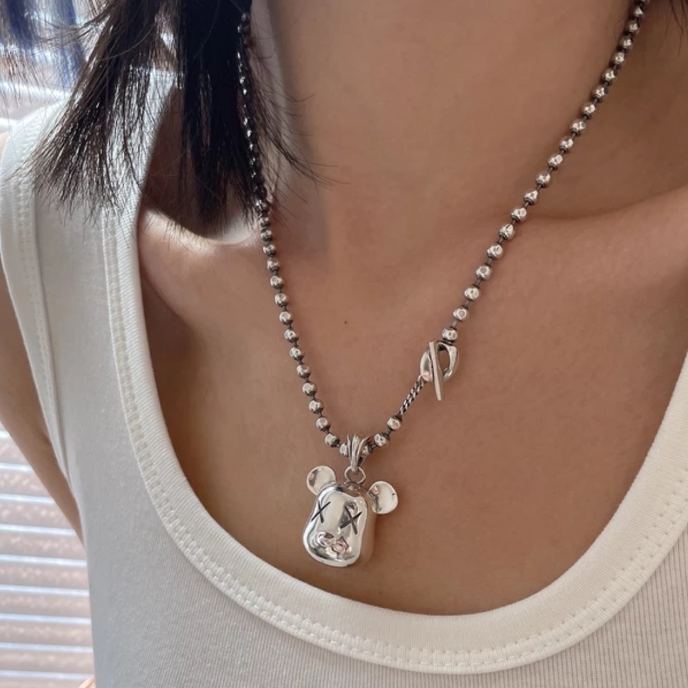 ✨Host Pick✨ Bear Silver Necklace